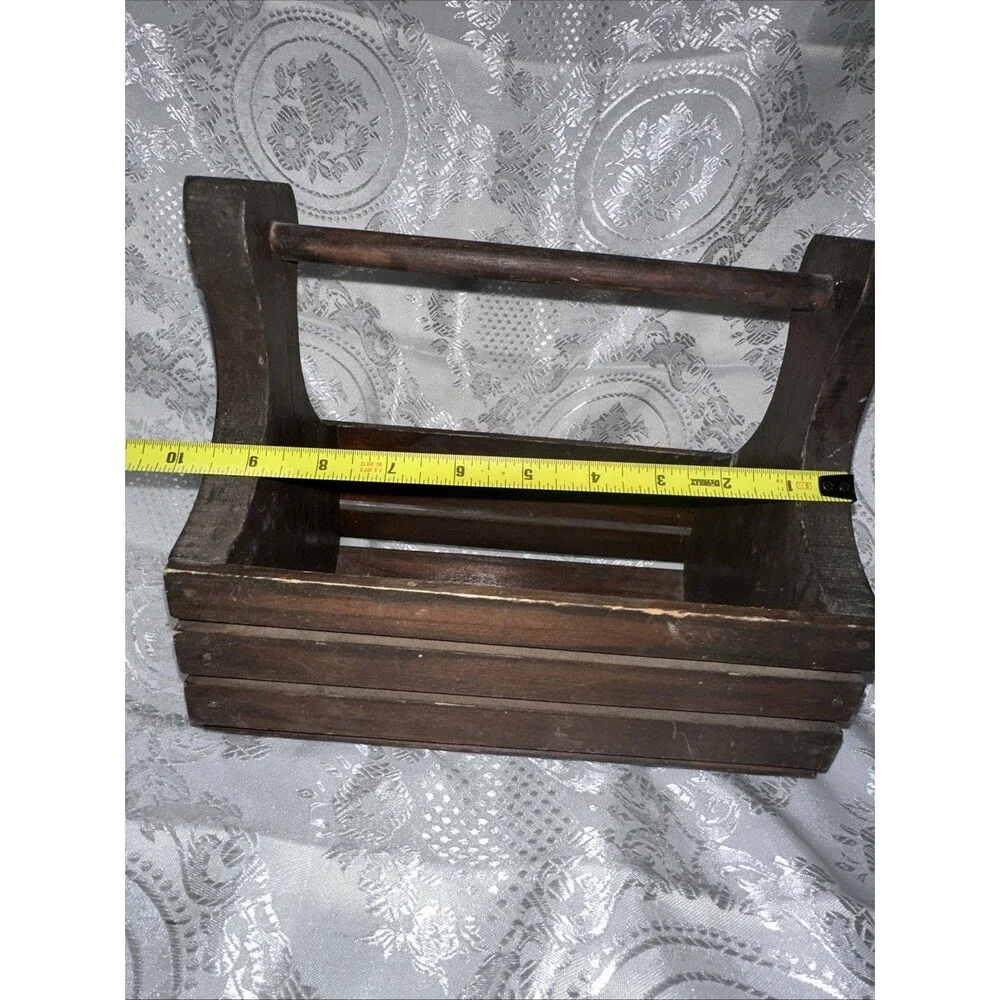 Brown Wooden Box Container with Handle For Multi Purpose